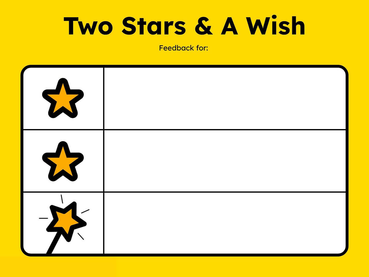 Two Stars and a Wish template
